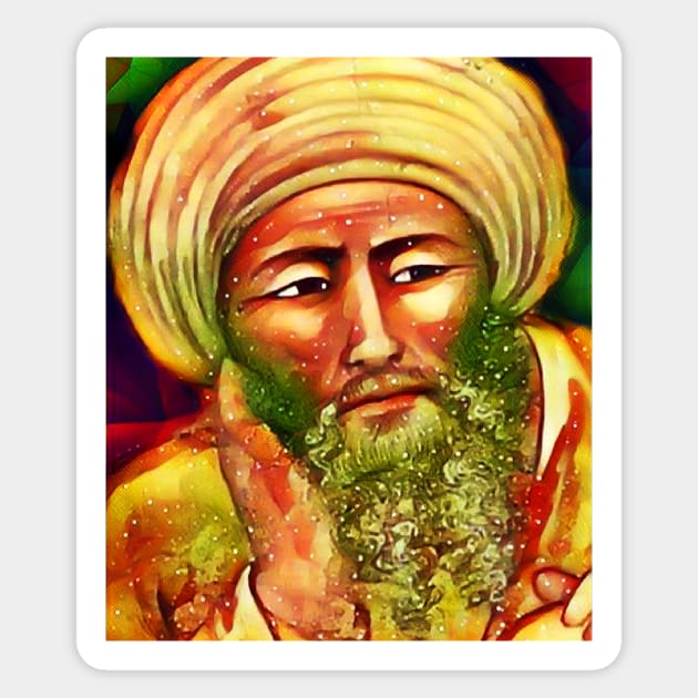 Averroes Snow Portrait | Averroes Artwork 15 Sticker by JustLit